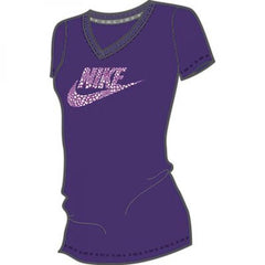 Nike Womens V neck T Shirt purple