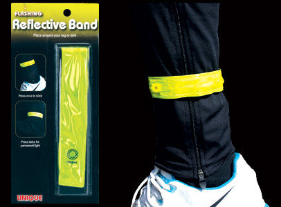 Running flashing reflective safety band