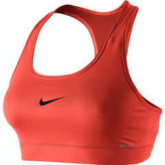 Nike Victory Compression Women's Sports Bra - Max Orange and Black