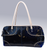 Bella Bianca ladies leather handbag Aletta blue and white