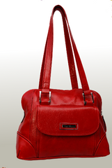 Bella Bianca ladies leather handbag Carla Red